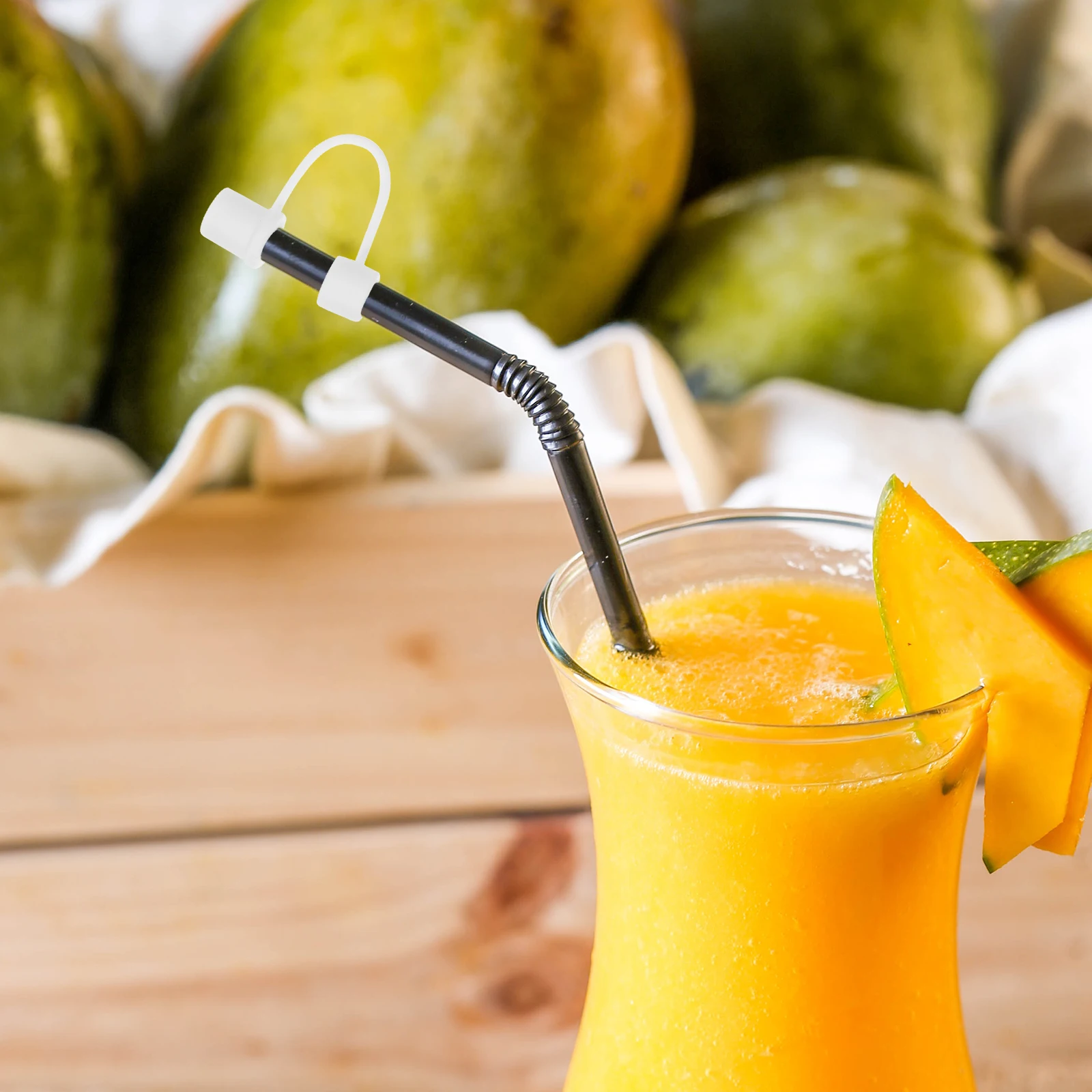 

4Pcs Compact Lightweight Silicone Straw Plugs for Easy Storage and Carrying Straw Cover Sleeve for Straws Small Silicone Covers