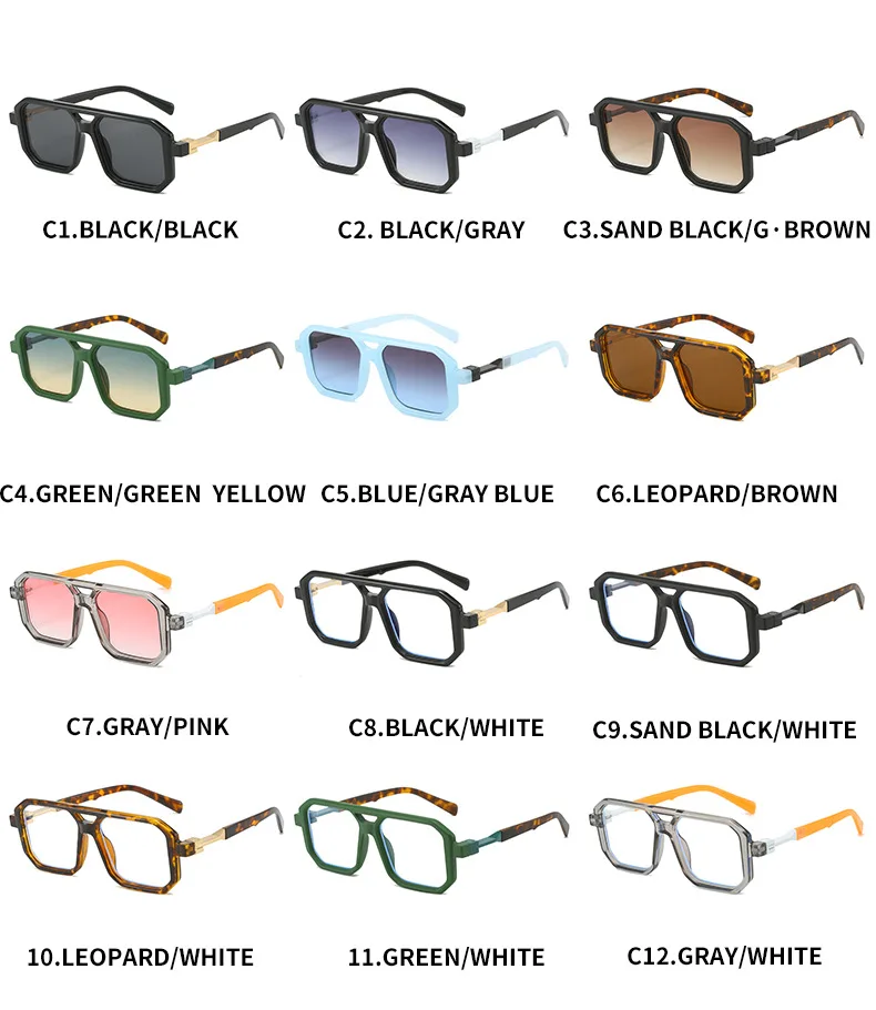 Punk Sonnenbrille Männer Marke Designer Quadrat Sonnenbrille UV400 Mode Cool Shades Frauen – Detail 4
