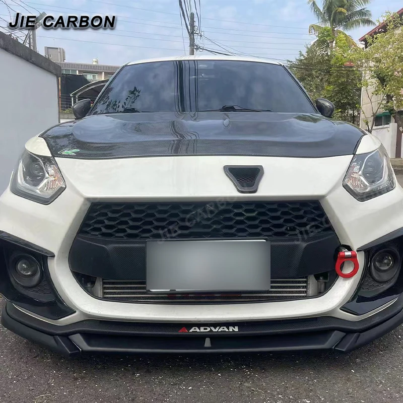 For Suzuki Swift Sport ZC33S, Car Front Bumper, Splitter Intake Carbon Fiber Vent Trim Body Parts Upgrade 2018-2023