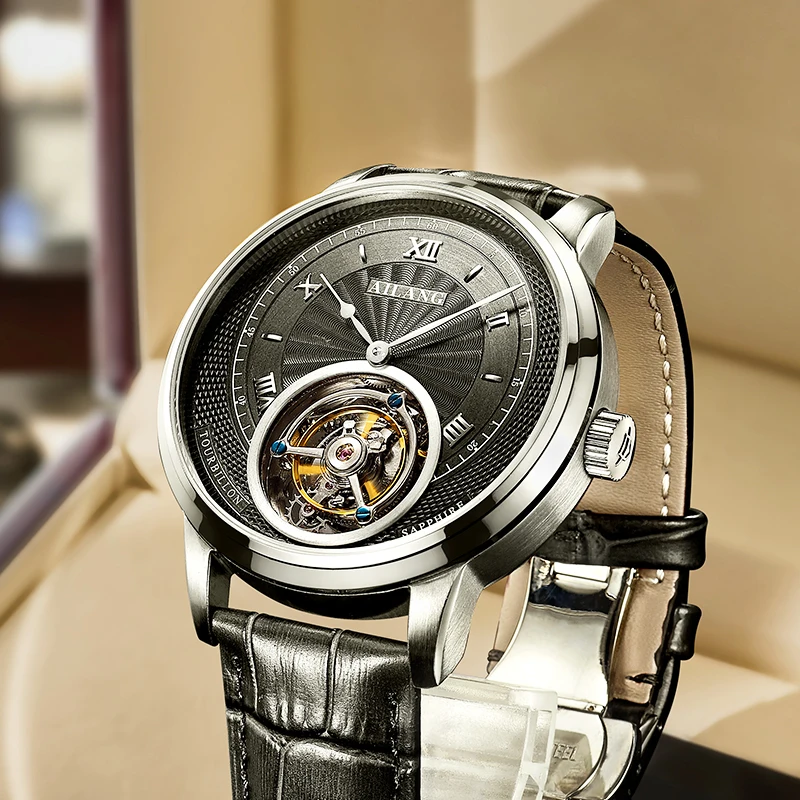 

AILANG watch male mechanical authentic famous brand tourbillon mechanical watch new hollow male watch real tourbillon