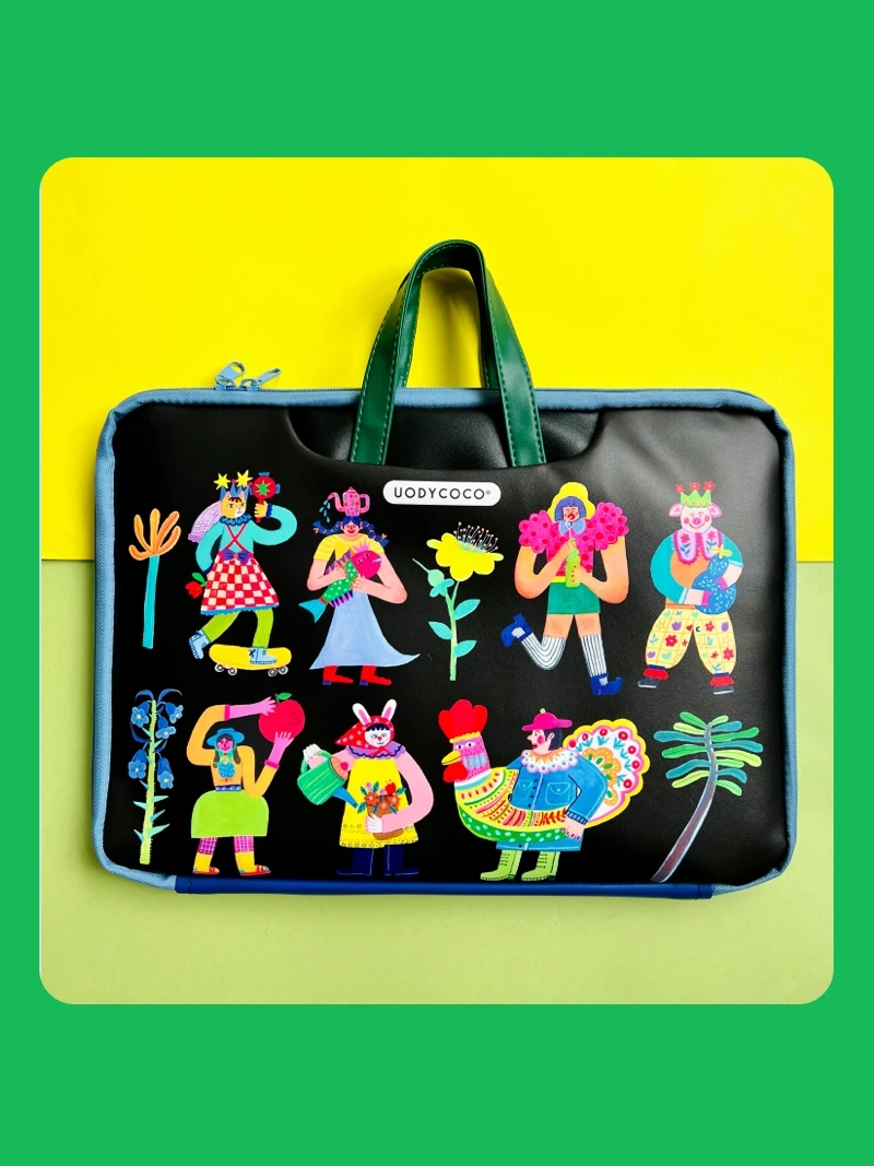 

Uody Original Cartoon Laptop Bag Handheld Waterproof Suitable for Can Be Attached to Suitcase Digital Accessories