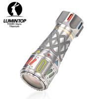 EDC LEP Flashlight Titanium Outdoor Camping Lantern High Power LED Light Torch Lamp 1200M Distance 18350 Battery THOR I Gyro