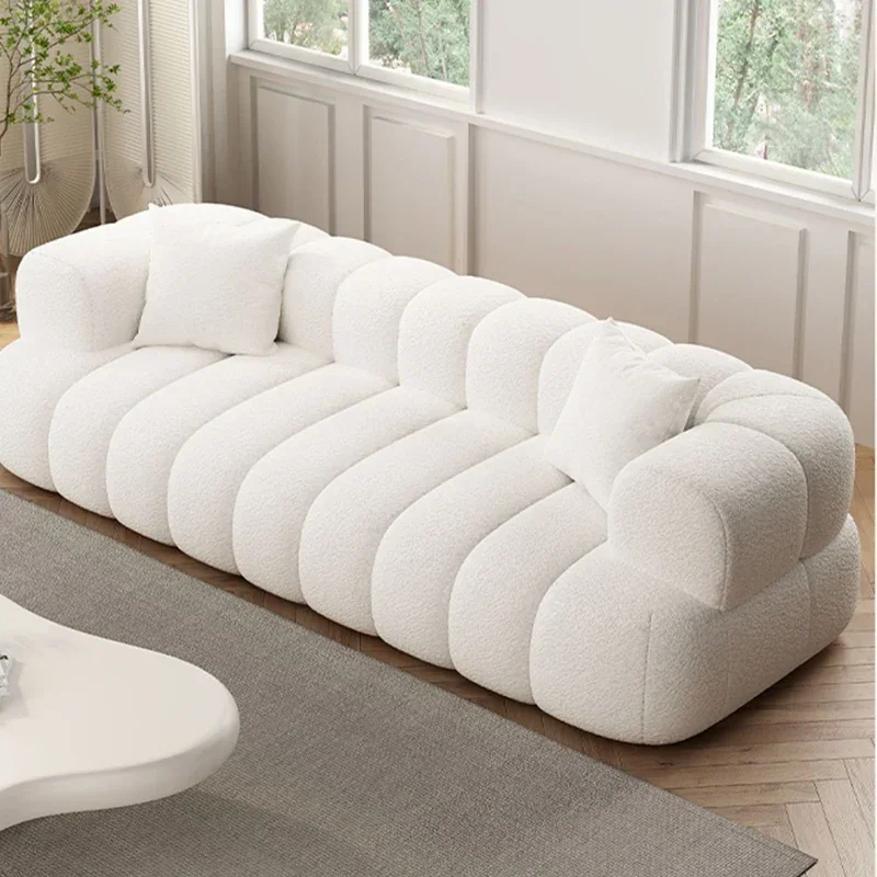 Luxury Cream Sofa Floor French Lazy Cloud Couch Living Room Nordic Loveseat Modern Mid Century Muebles Garden Furniture