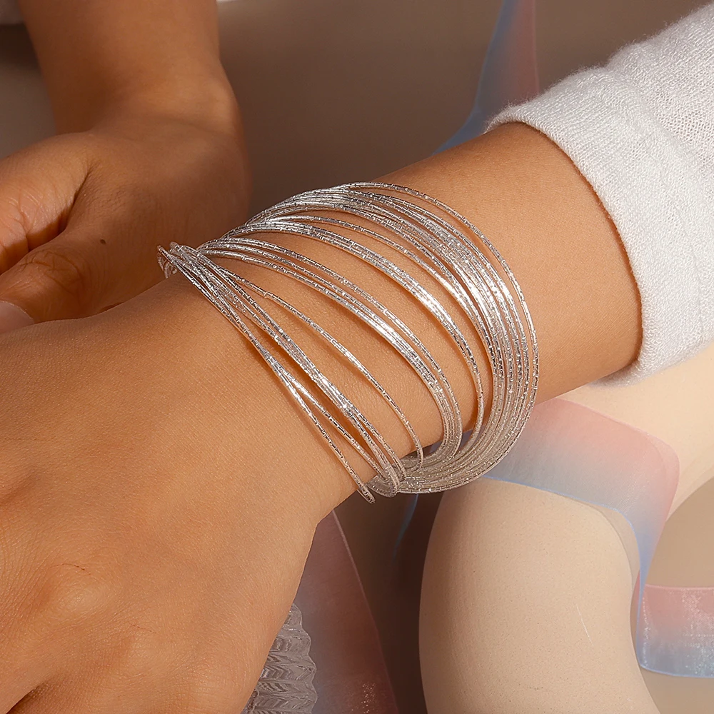 Aihua Bohemian Kristall türkisch glücklich blau Auge Armband Armreif für Frauen Gold Farbe Kette Armband Set Vintage Boho Schmuck Geschenke – Detail 19