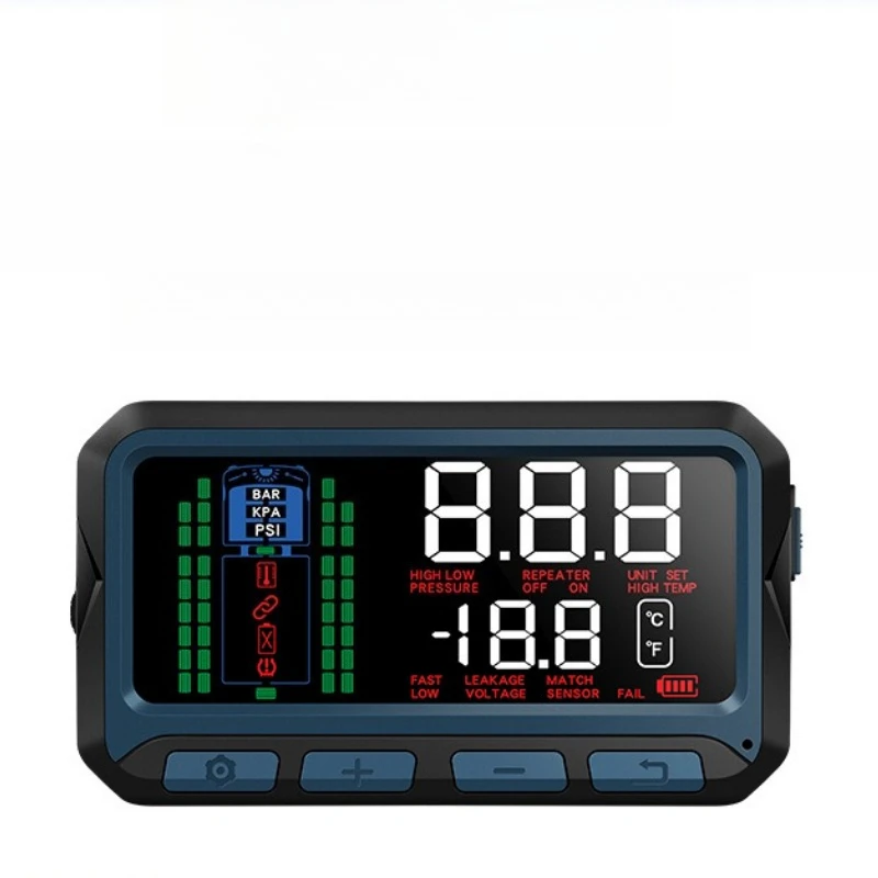 Intelligent wireless tire pressure monitor, truck trailer external