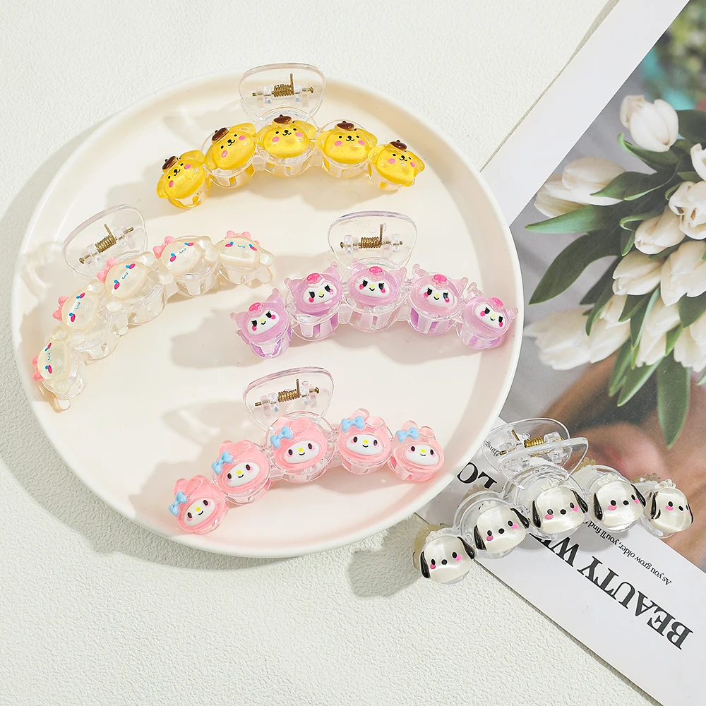 1 шт., милый коготь для волос Sanrio, многофункциональный аксессуар для волос, коготь для волос