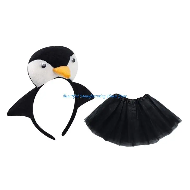 E56A Trang phục chim cánh cụt Halloween cho trẻ Phụ kiện trang phục động vật