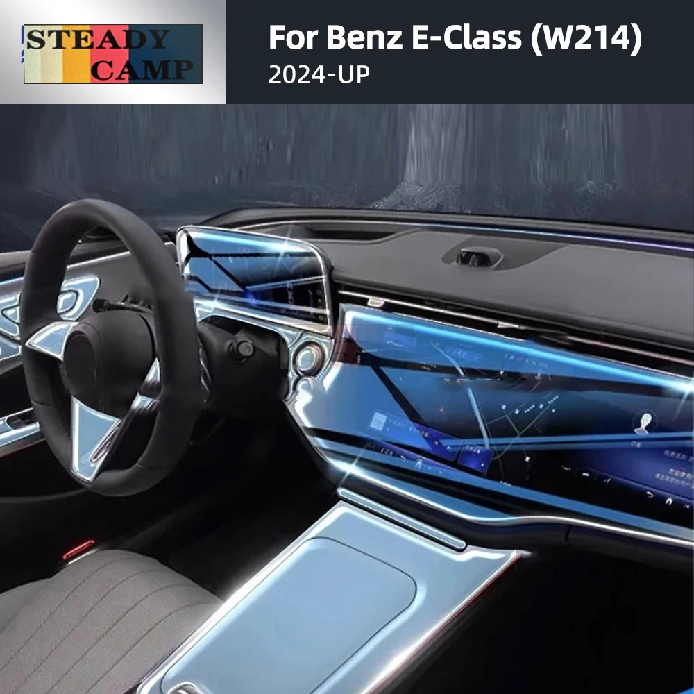 

Защитная пленка из ТПУ для Mercedes Benz MB W214 E-Class 2024, салон автомобиля, центральная консоль, прозрачный ремонтный Стайлинг против царапин