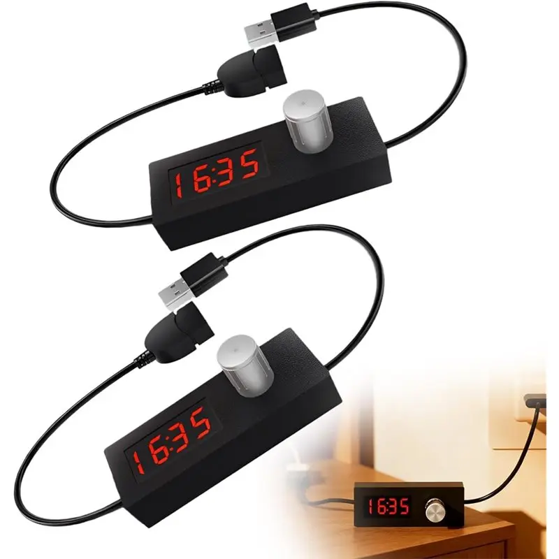 

ABGH-набор из 2 кабелей USB с таймером, 5В 2А: USB-кабель с таймером обратного отсчета, регулируемый на 24 часа и с функцией автоматического отключения.