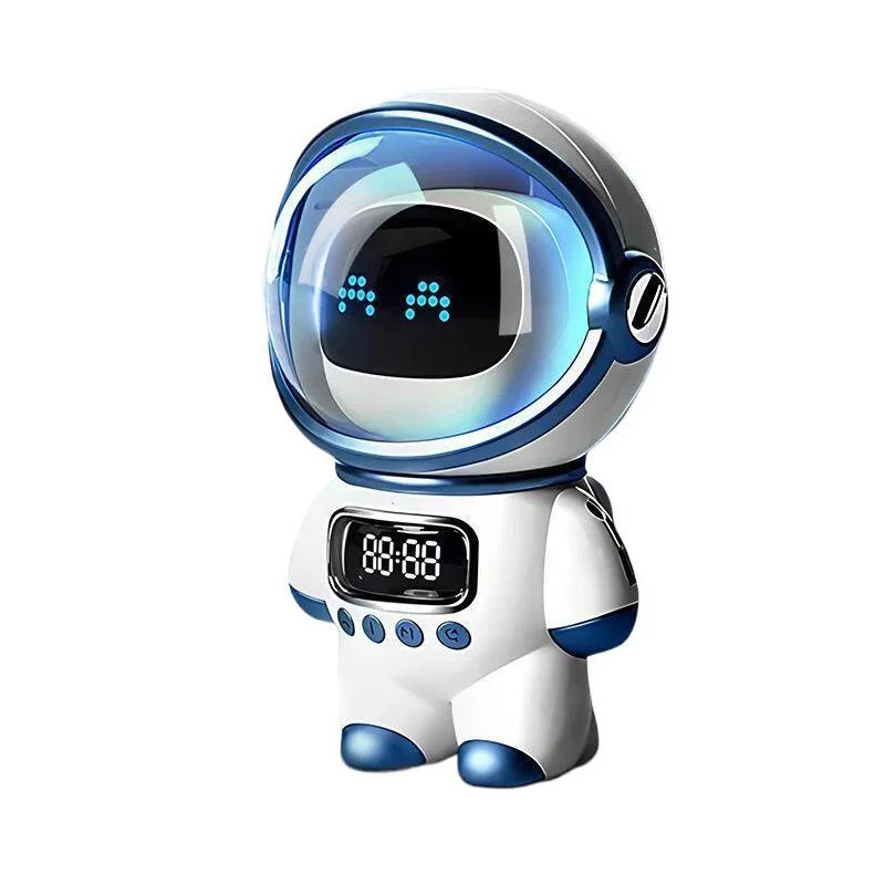 KI-Smart-Roboter mit Sprachsteuerung, Bluetooth-Lautsprecher, Digitaler Wecker, Einschlafhilfe, Nachtlicht, Heim- und Kinderbegleiter, Festtagsgeschenk