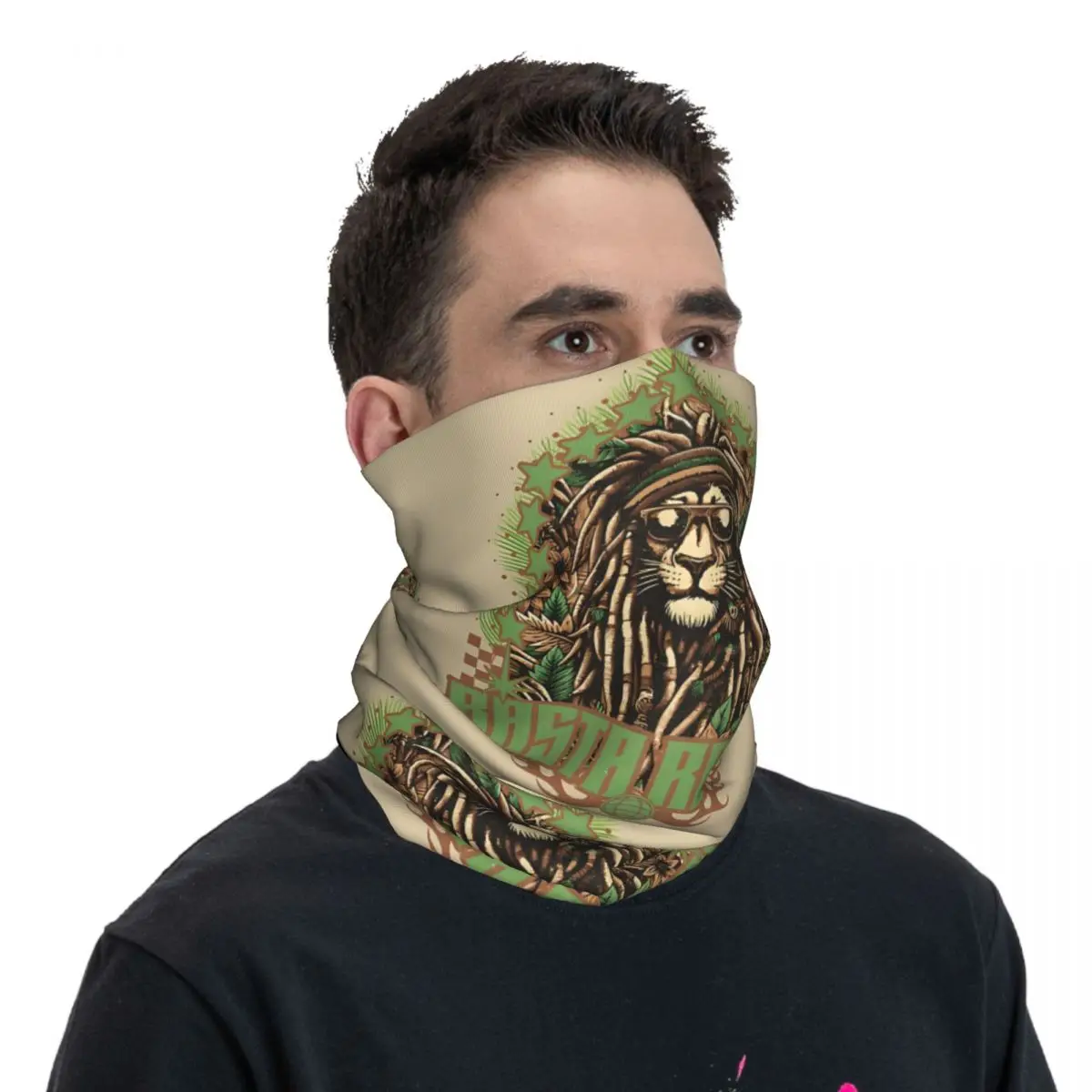 Couvre-cou Bandana Rasta Roots, bande de sauna, écharpe ronde