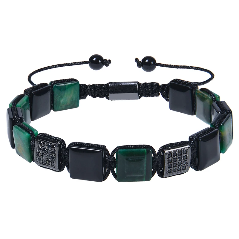 

Natural Stone Tiger Eye Crystal Bracelets For Men Protection Mens Bracelet Flat Beads Jewelry Fashion Accessories Creative Gift