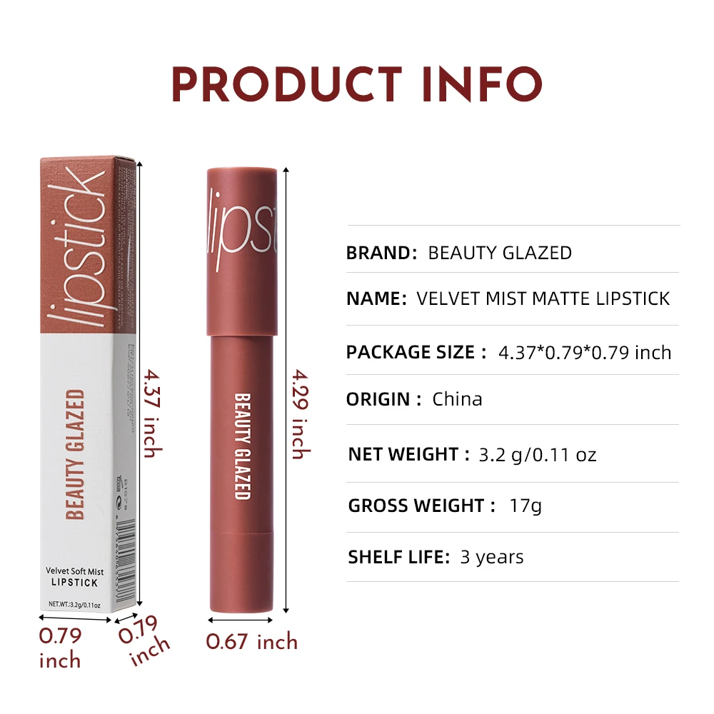 뷰티 글레이즈 매트 립스틱 펜슬 방수성 오래 지속되는 립 밤 12 색 벨벳 립 라이너 펜 입술 메이크업 여성 화장품