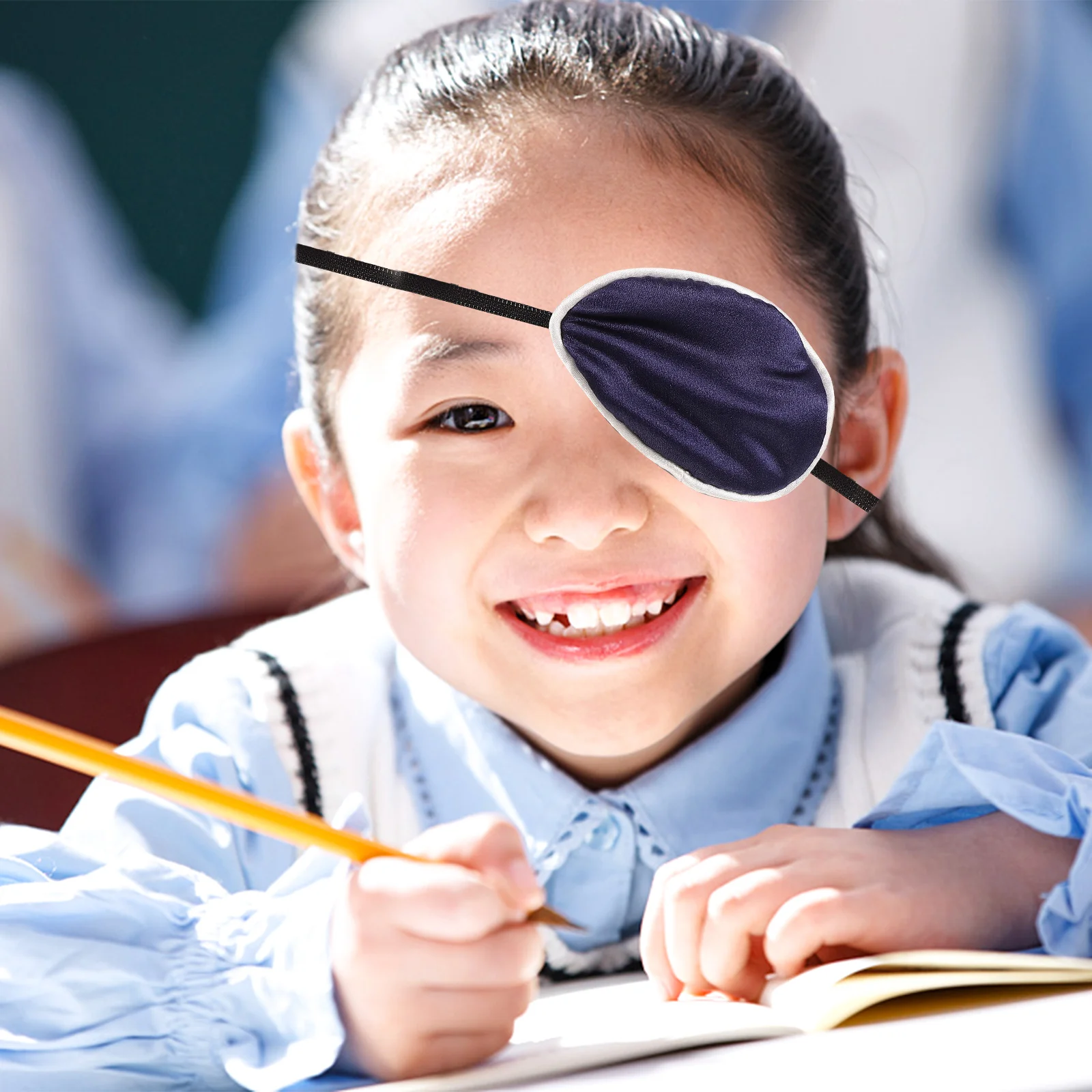 

Silk Single Eye Mask Reusable Patch Monocular Correction Satin Covers Adults Children Amblyopia Myopia Protection