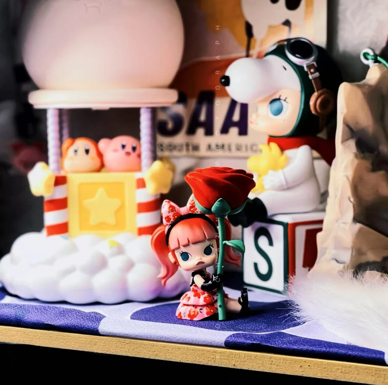 

POP MART Molly Mika Ninagawa Flower Dreaming Series Desktop Figurines Ornament Home Decor Girls Model Dolls Gift