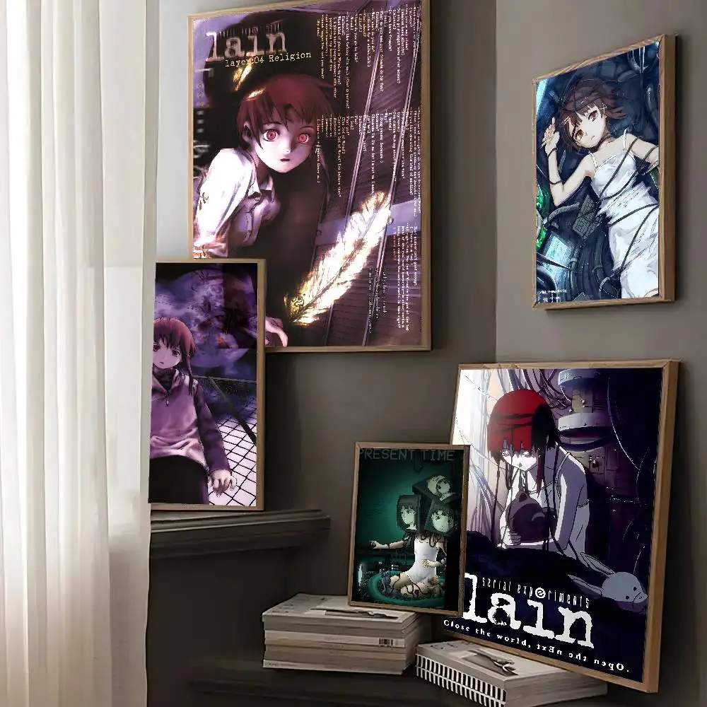 Game Serial Experiments L Lain Poster And Prints Wall Art Pictures For Modern Bedroom Game Room Home Decor