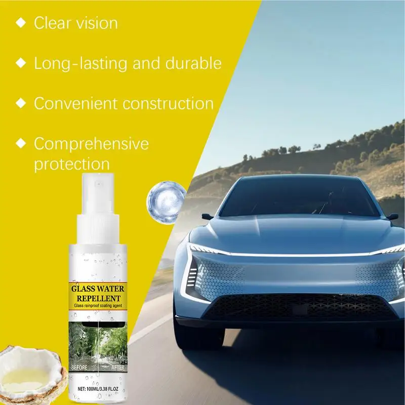 

Car Glass Antifogging Agent 100ml Antifogging Car Glass Water-Blocking Solution Coating Spray Motorways City Streets Automotive