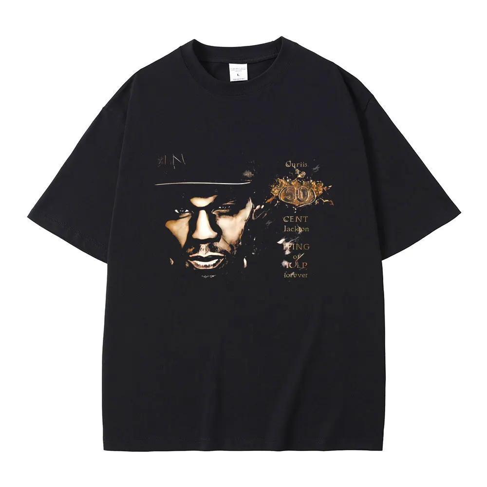 

Hot Sale Rapper 50 Cent Face Graphic T-shirt Summer Men Women Hip Hop Retro Oversized T Shirts Unisex Fashion Trend Streetwear