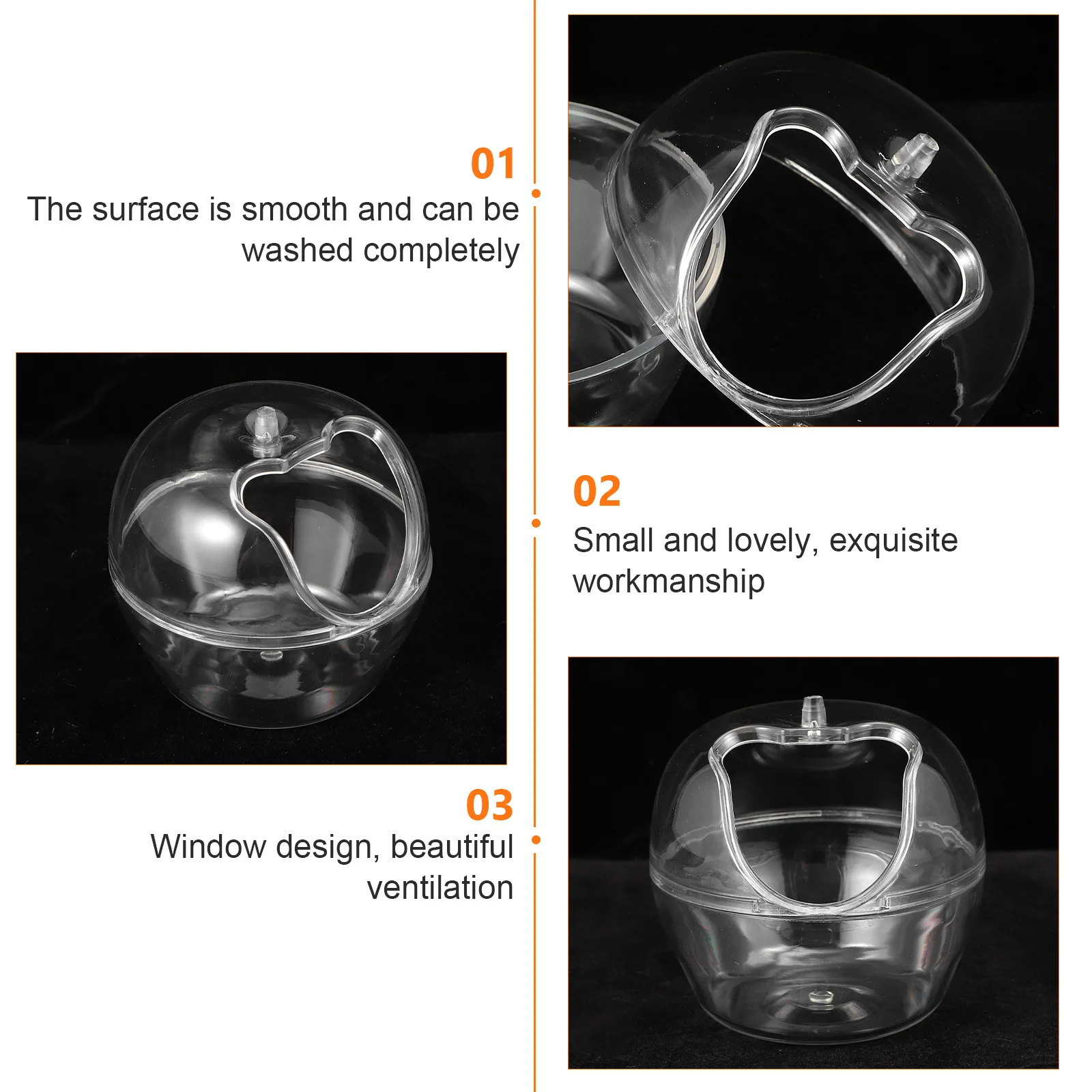 

1Pcs Pet Bathroom Transparent Plastic Hamster Bathtub Sand Bath Container Small Pet Toilet Bathing Basin Supplies