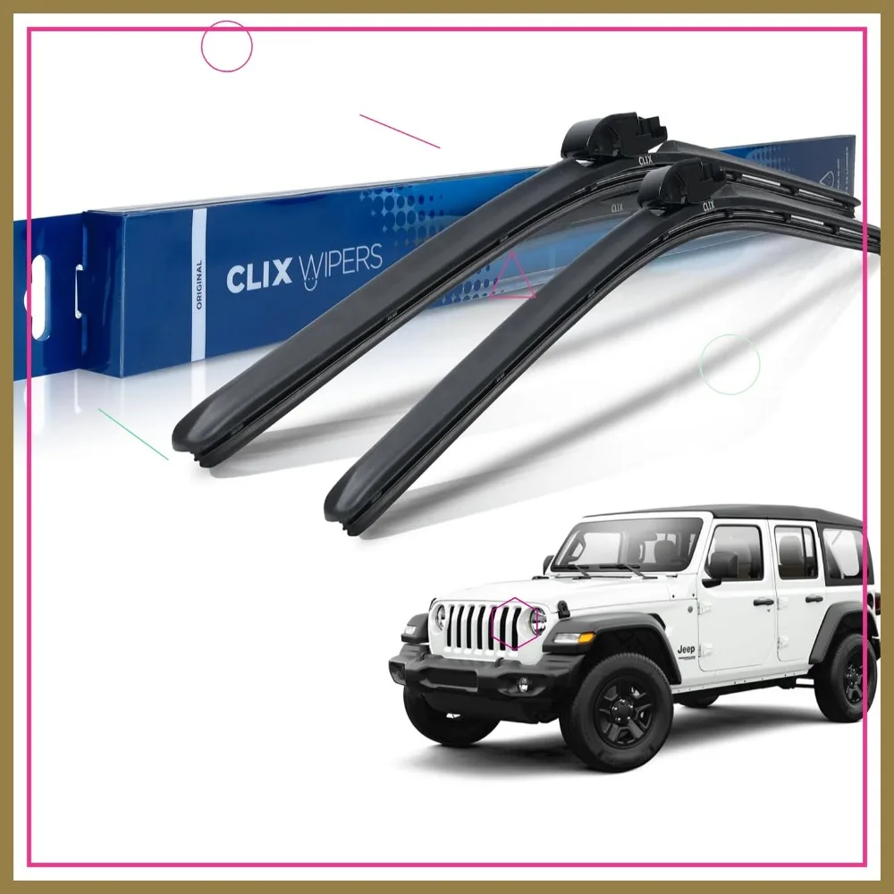 

Универсальные щетки стеклоочистителя Jeep Wrangler и гладиатора длиной 16 дюймов, всепогодный набор из 2 предметов с быстрыми зажимами (1997-2025 гг.)