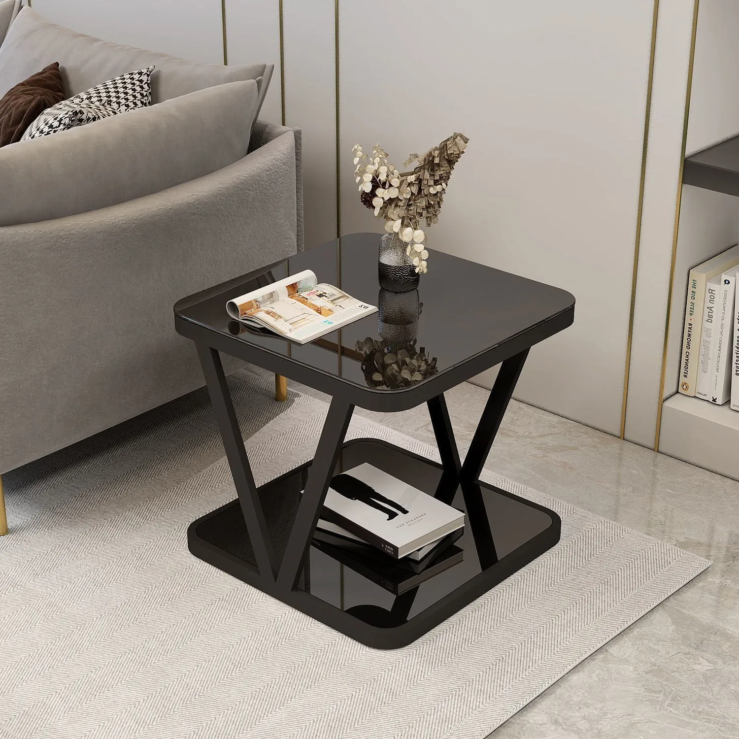 أريكة طاولة جانبية صغيرة لغرفة النوم طاولة قهوة صغيرة حافة مضادة للتصادم قليلة يورو