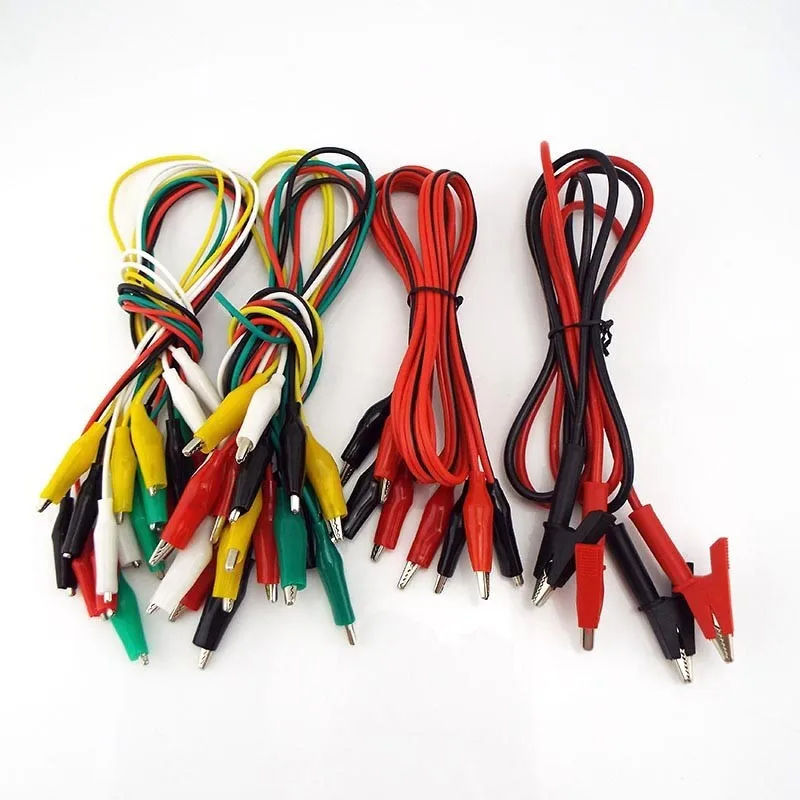 المزدوج التمساح كليب التمساح كليب إلى 4 مللي متر الموز موصل راسم الذبذبات اختبار التحقيق كابل DIY بها بنفسك الاختبار الكهربائي B1 #5