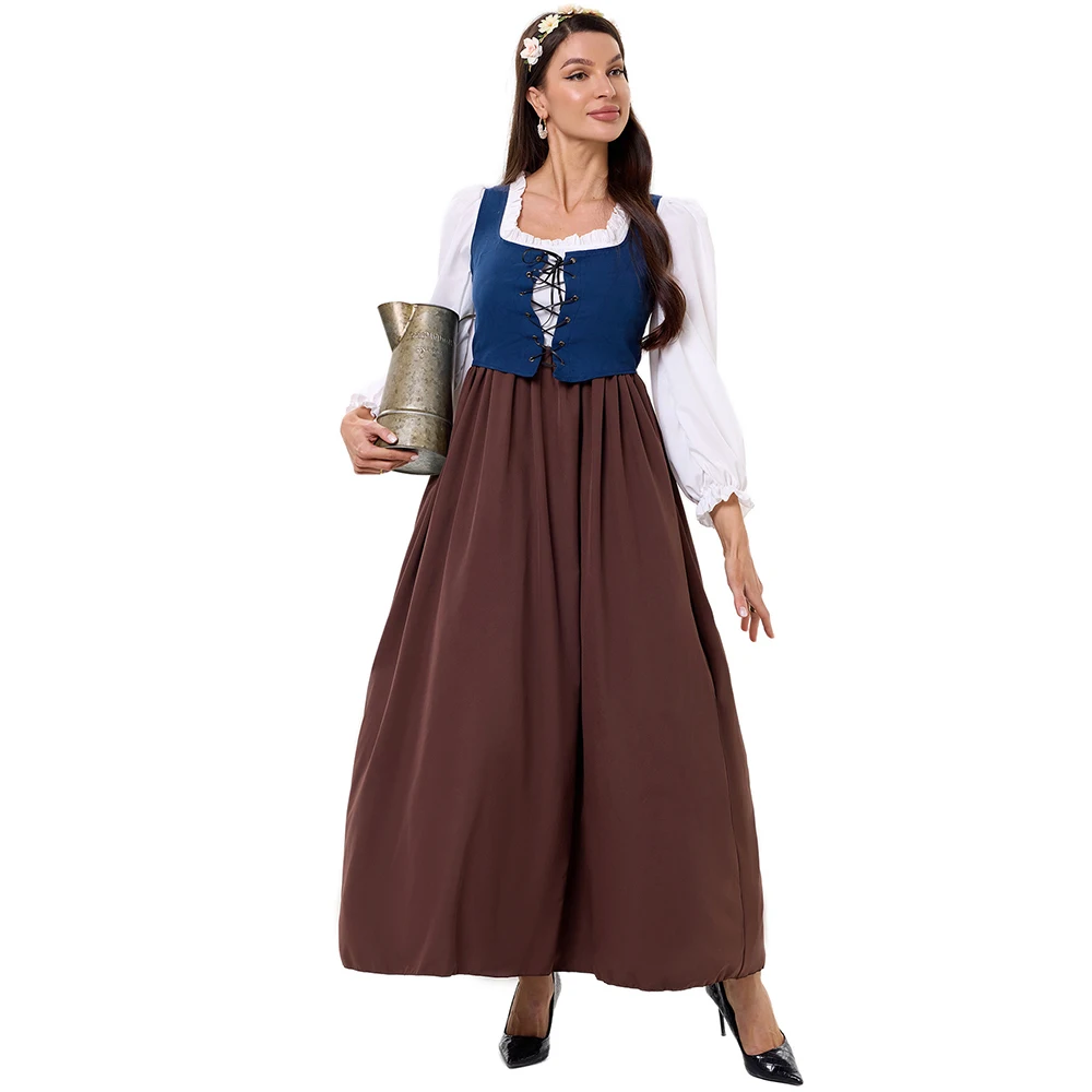 

Halloween Traditional German Oktoberfest Costumes Munich Waiter Costumes Bavarian Costumes Rustic Farmhouse Maid Adult Party Set