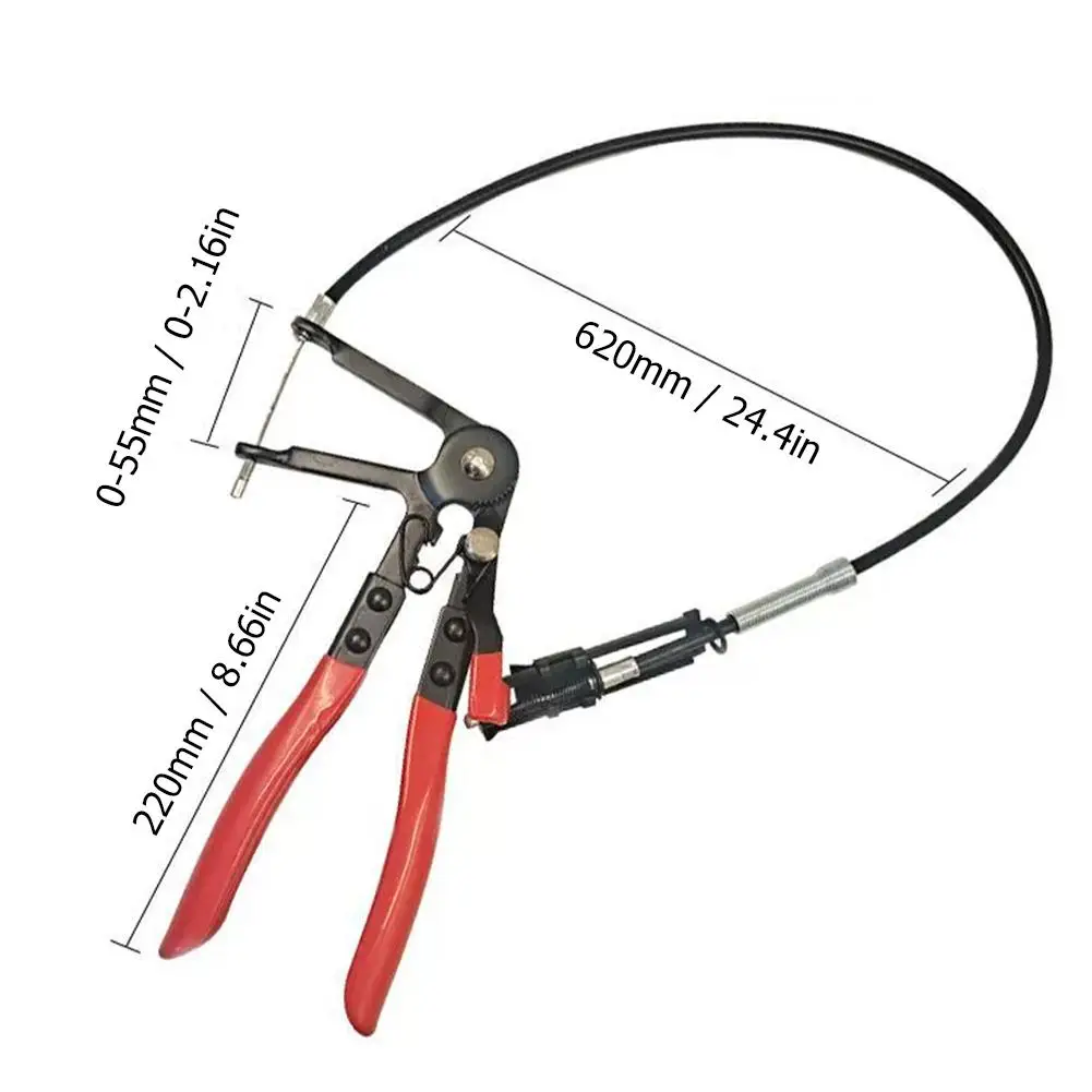 

Upgrade Clamping Pliers Bendable Hose Clamps Cable Type Flex Cable Long Auto Hose Clamps Straight Hose Bundle Removal