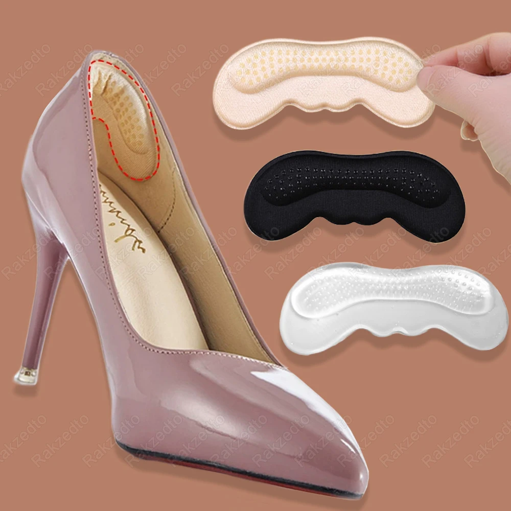 

6Pcs Sponge Heel Protectors or 4Pcs Gel Heel Pads for Shoes Too Big Reduce Size High Heels Pain Relief Inserts Shoe Back Cushion