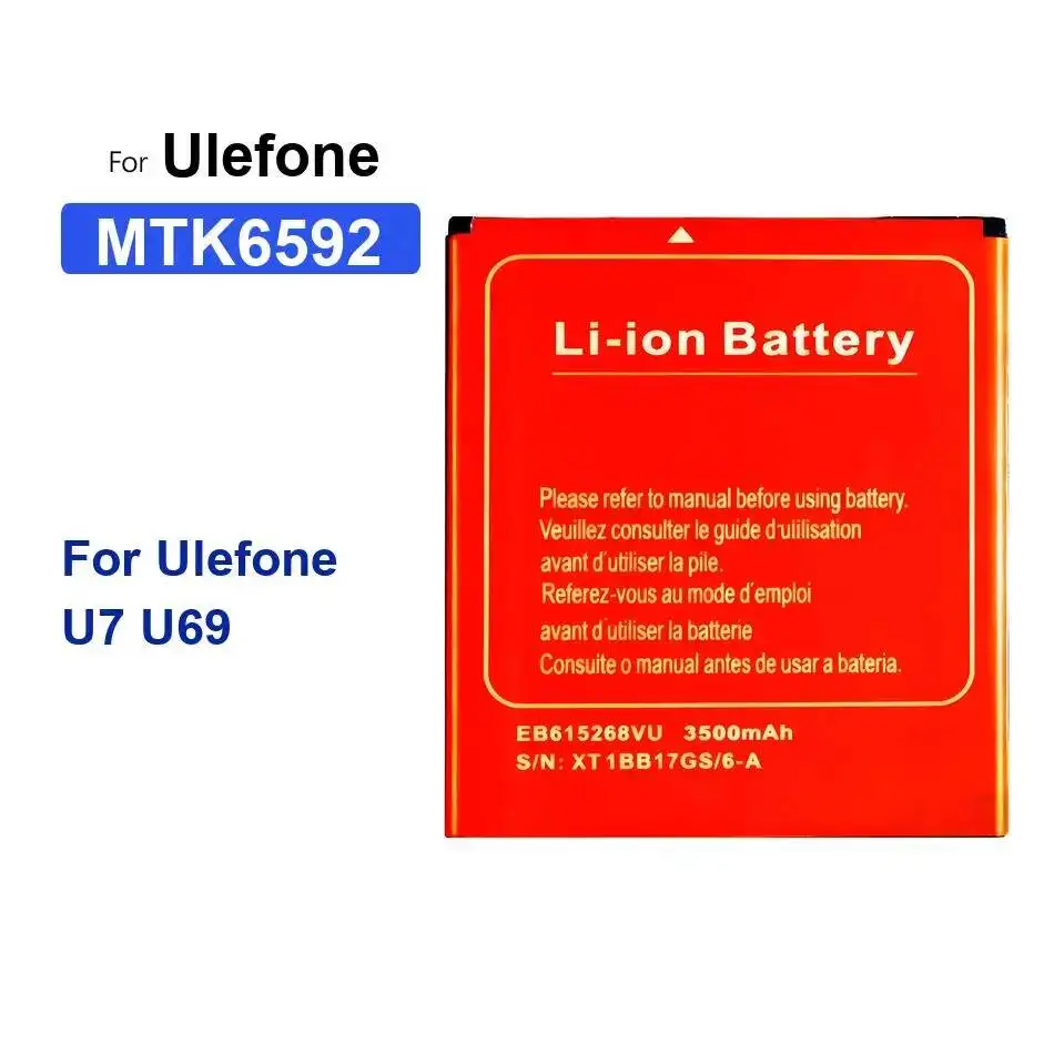 

For Ulefone U7 U69 3500Mah Durable Mobile Phone Battery MTK6592