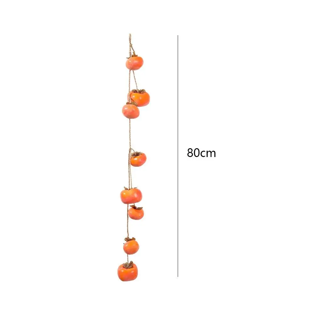 Gefälschte Persimmon 8 Obst Simulation Persimmon Obst Orange 80 cm Künstliche Persimmon Lebensechte Kunststoff Persimmon Anhänger Restaurant