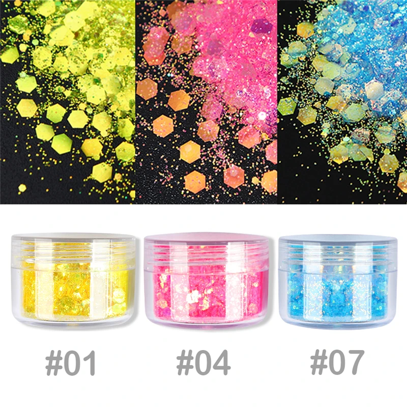 

Iridescent Mermaid Sequins Silicone Mold Filling Material Glitter Powder DIY Decorative Accessories Epoxy Resin jewelry Making