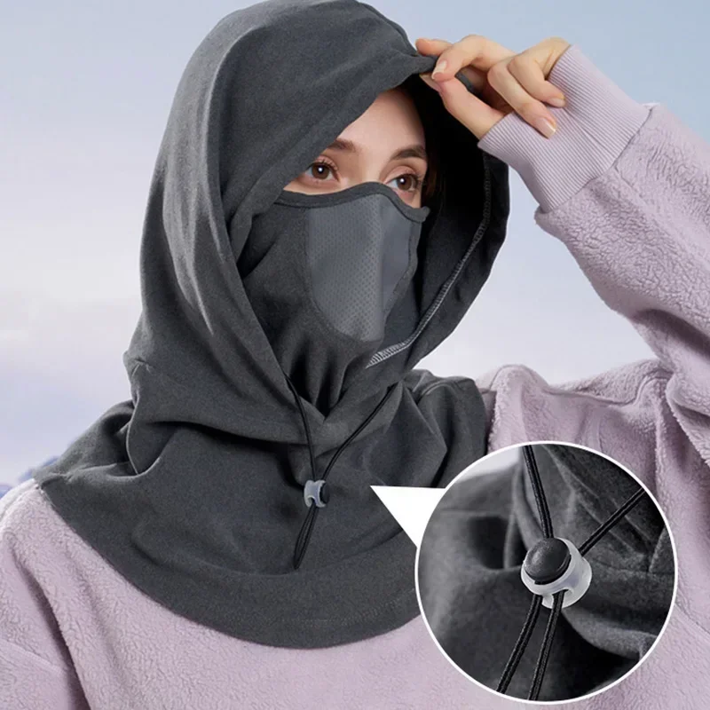 2025 outono inverno ciclismo chapéu manter quente com capuz ponchos das mulheres dos homens gorros bonés moda cor sólida pescoço quente caminhadas pequenas capas