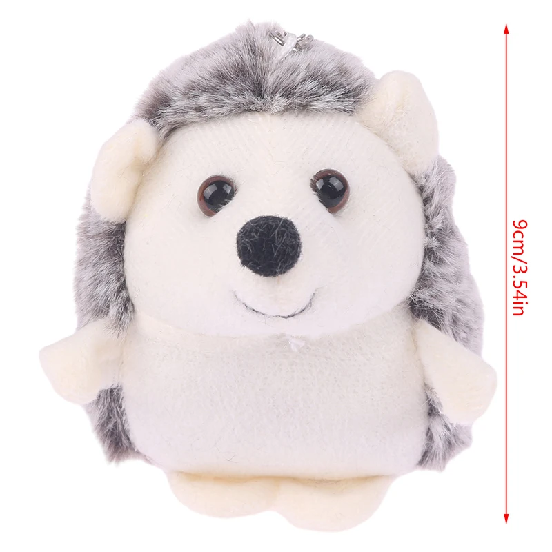 Lindo juguete de peluche de erizo, colgante de Animal de dibujos animados, llavero de muñeca de peluche suave, mochila, bolsa de coche, decoración de llavero, regalo para niños