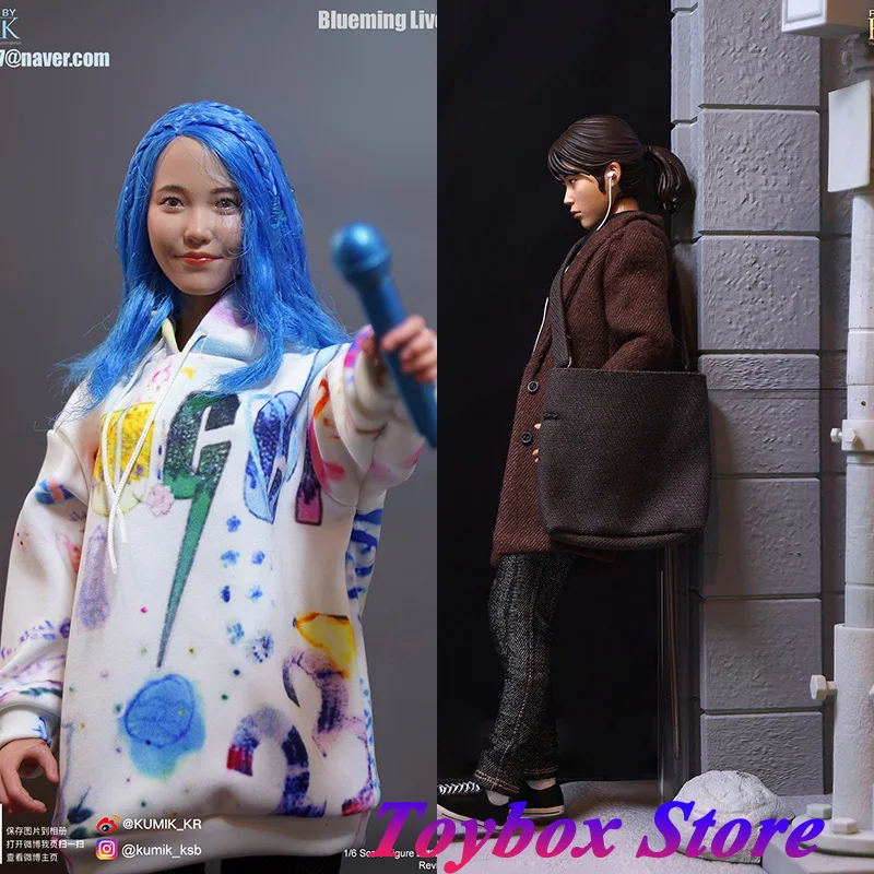 Kumik 1/6 KMF23-LEE Blue Hair Lee KMF23-D01 IU Korean Solo Female Singer Action Figure 12