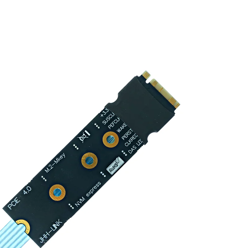 M.2 NVMe M KEY SSD Solid State Drive Extension Adapter Cable PCIE 4.0 3.0 X4 22110 Size SSD Soft Flat Cable M2 MKEY