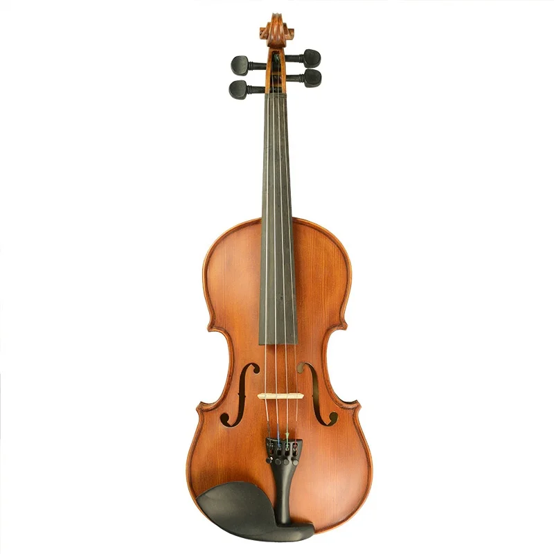 High Quality Stain Finish Handmade Violin Student Violin Solidwood 4/4 3/4 1/2 1/4 1/8 Fiddle W/Brazilwood Bow Free Case SET