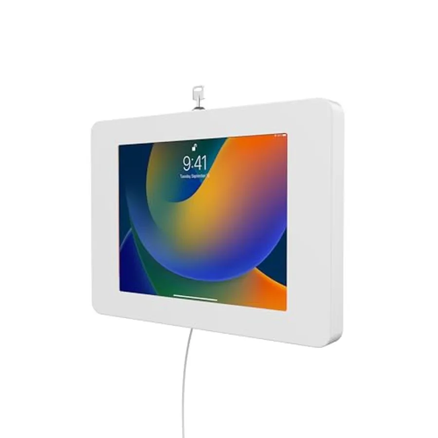 

Locking iPad Wall Mount - CTA Anti-Theft Small Locking Tablet Enclosure w/ Key Lock and Interior Cable Routing for iPad Mini 1
