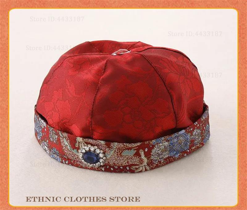 الصينية الربيع احتفالي السنة الجديدة تانغ دعوى زي الديباج التنين Hanfu سترة علوية السراويل طقم قبعات مائة يوم التصوير الملابس