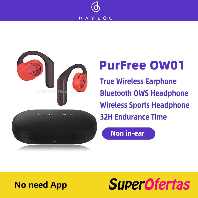 HAYLOU PurFree EarBuds True Wireless Open Earphone 32H Endurance Waterproof Anti-Sound 16.2mm Noise Cancellation Sport Headset