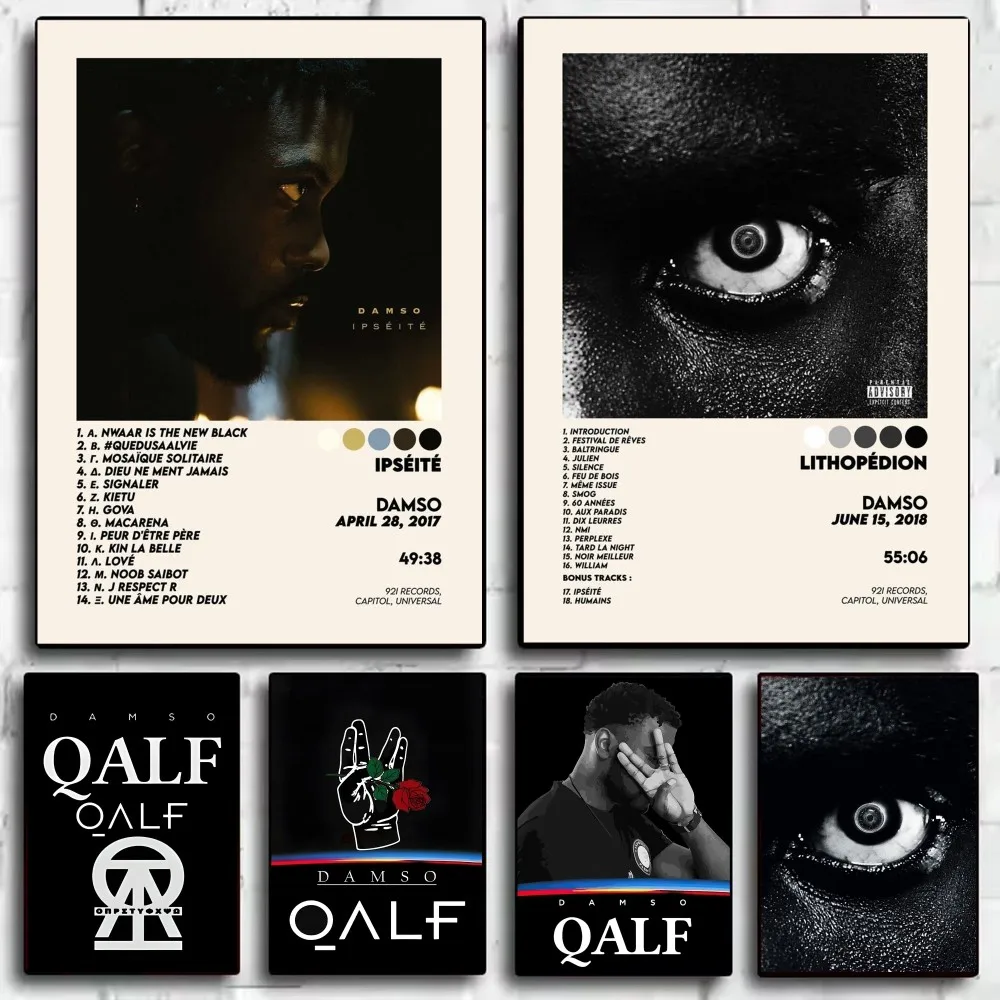 

D-Damso Qalf Rapper Poster HD art sticky wall waterproof home living room bedroom bar aesthetic decoration