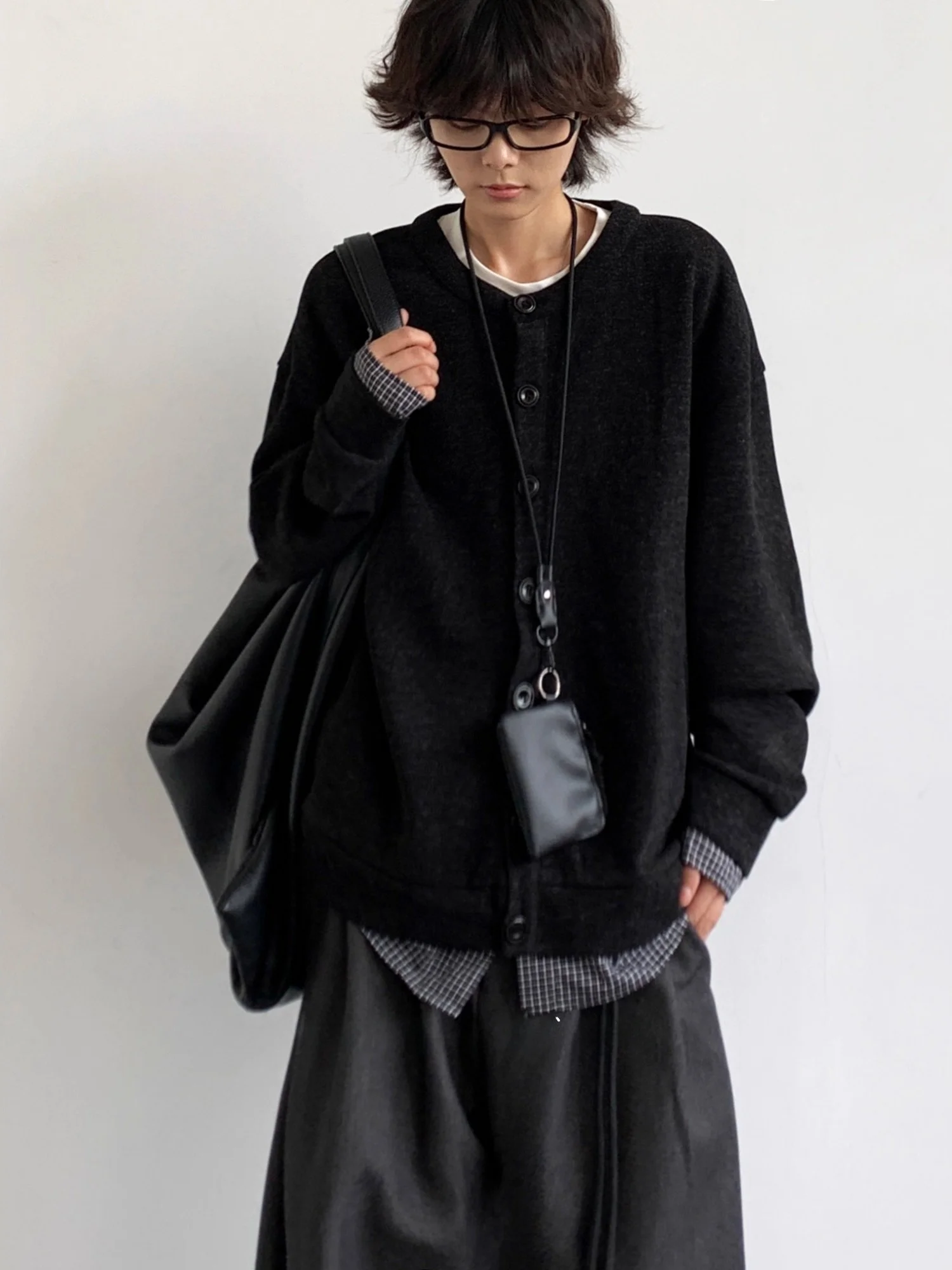 

Casual Japanese Sle Patchwork Hoodie Cardigan Men's Faionable College Sle Loose Retro Jaet Upper Body Cotton Polyester