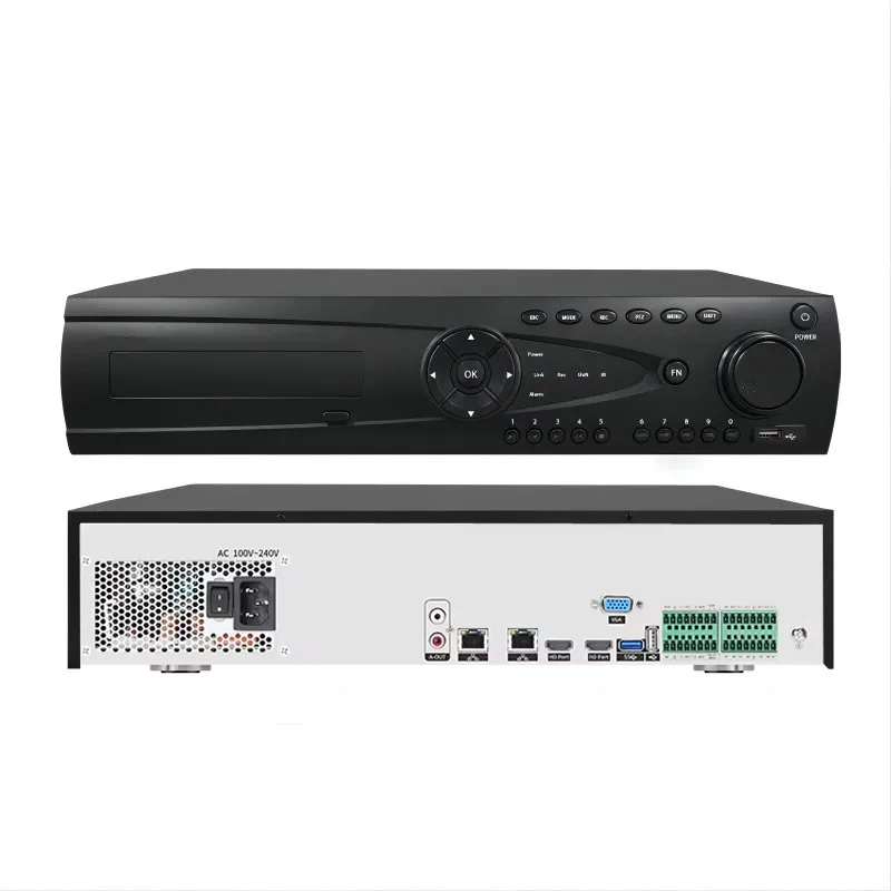 Professional Digital Video Recorder 64CH 5MP 8HDD H265 4K Network Video Recorder with 64Ch Poe CCTV 8 SATA NVR IP 8HDD Storage