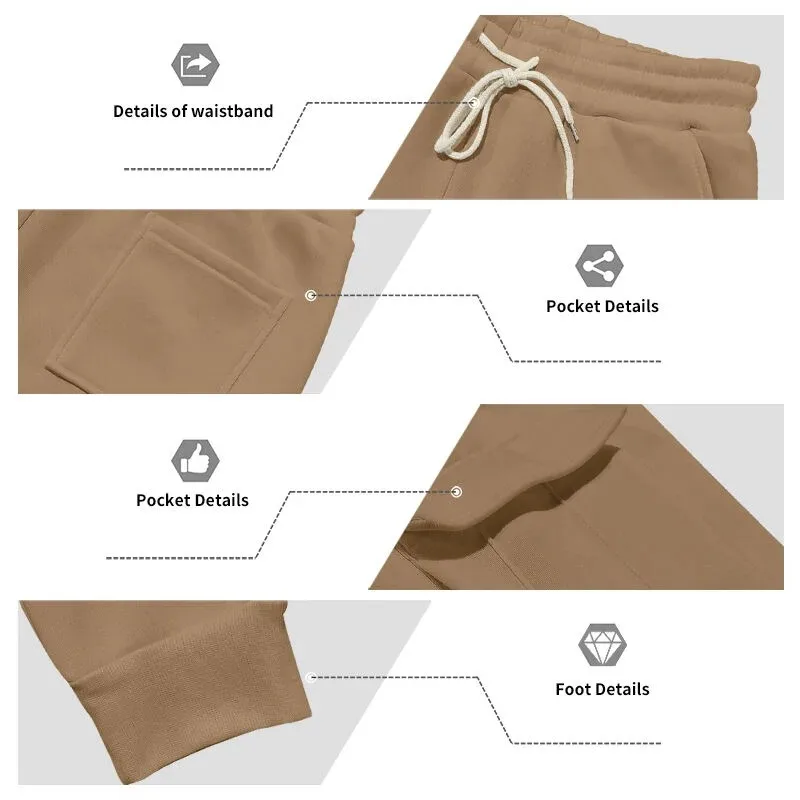 Men's Fall-Winter Two-Piece Outfit - 1/4 Zipper Stand Collar, Fleece-Lined, Warm Sports Suit, Long-Sleeved Top, Casual Pants view 6