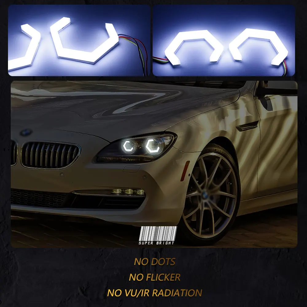2pcs NEW Angel Eyes 70mm 80mm 86mm 90mm Halo Ring for Car Motorcycle truck Led Fog Light DRL Headlight 9-30V