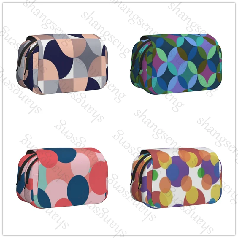 

Polka point Polka dots Pen case Pencil Box Double Flip School Supplies Children's Pencil Box Storage Cosmetic Bag Student Gift