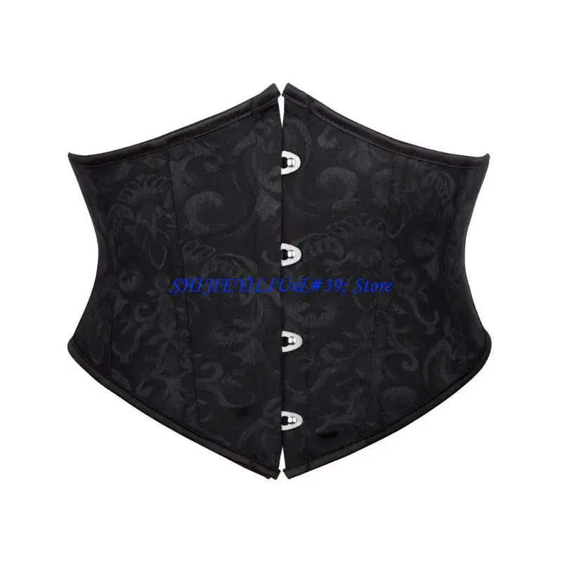 E21F Premium Polyester Waist Cincher Corset Embroidered Detailing Slimming Body Shaper