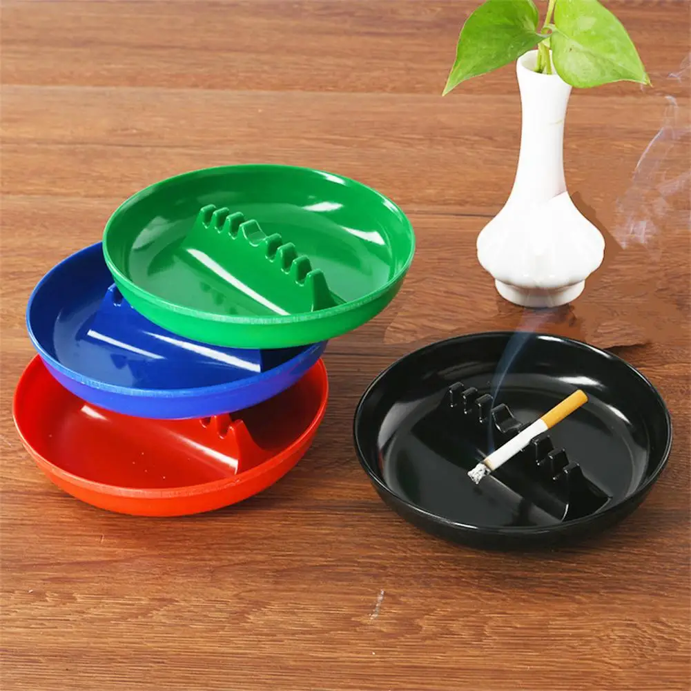 7 Grooves Ashtray Ash Holder with Groove Stackable Melamine Resin Ashtray Set Capacity Heat Resistant Desktop Ash Storage Holder