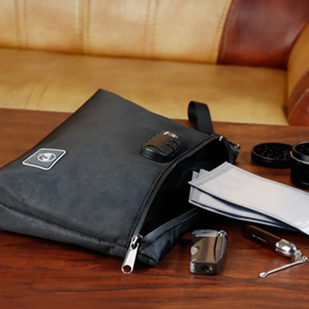 

1pc Activated Carbon Deodorizing Storage Bag Multi Purpose Travel Pouch Black For Cosmetics Toiletries Medicine Book Pouchtravel