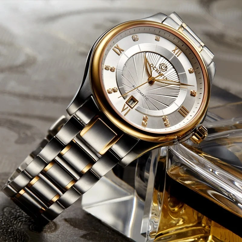 

Business Light Luxury Fully Automatic Mechanical Movement Watch Sapphire Mirror Stainless Steel Waterproof Men Mechanical Watch